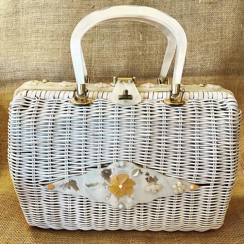 Vintage wicker handbag